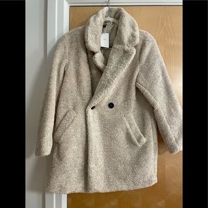H&M Light Beige Teddy Bear Coat